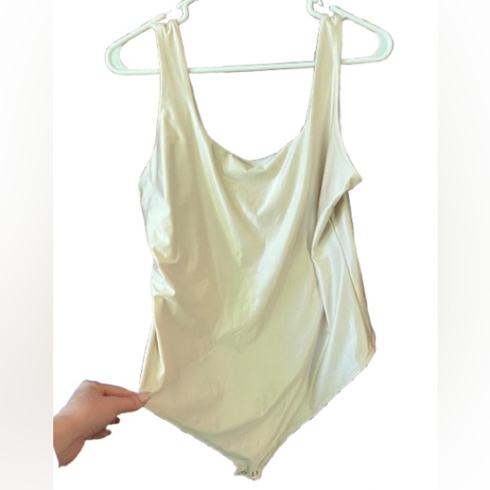Wild Fable Shine Tank Bodysuit - Off-White XL